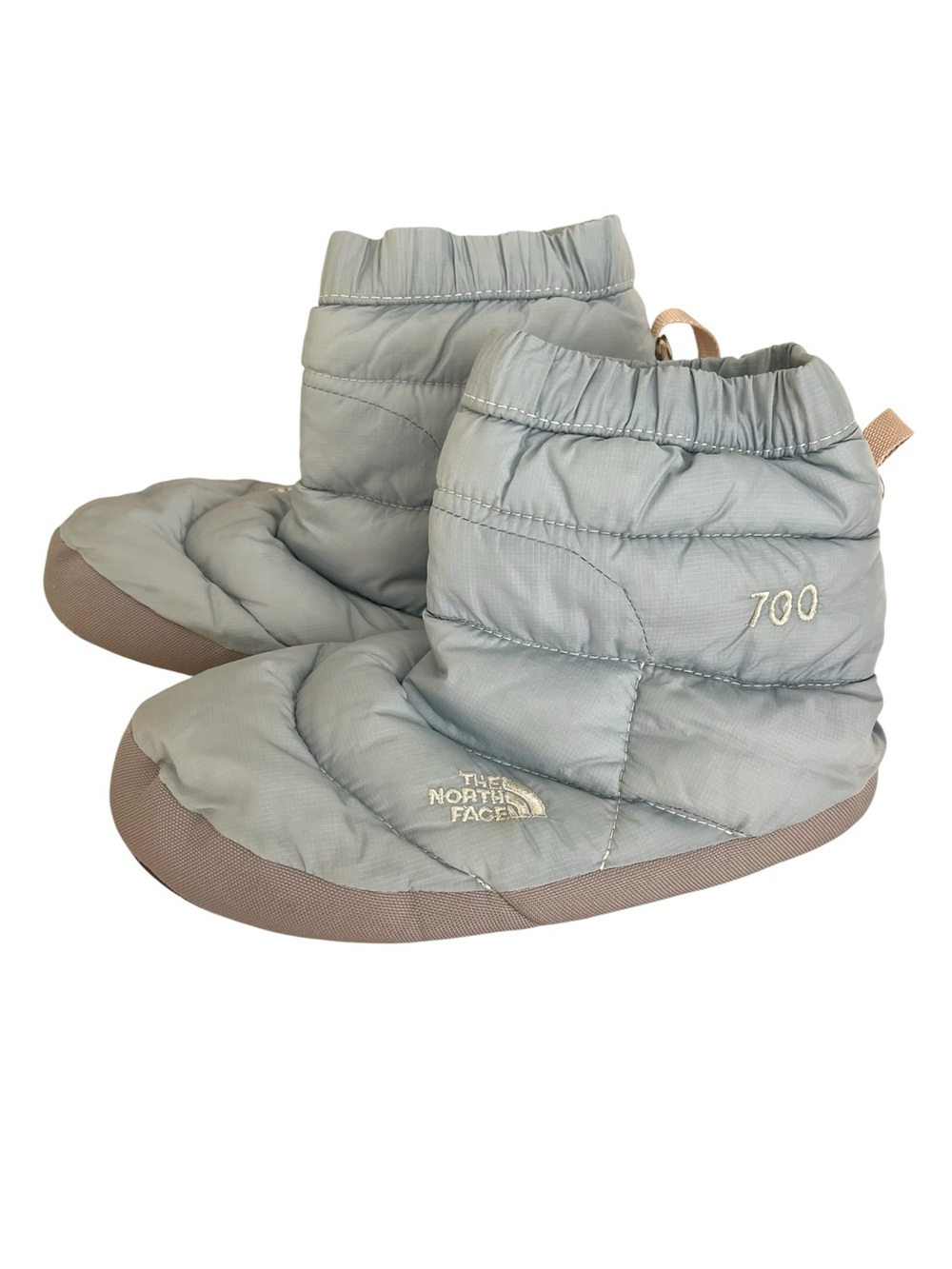 The North Face 700 Goose Down Slippers Light Blue Women’s Small Puffer T177